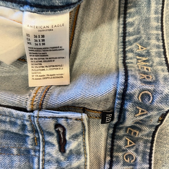Men's Light Blue Jeans American Eagle Straight Flex 36x30 3 for $20 Bulk deal! - Picture 4 of 4